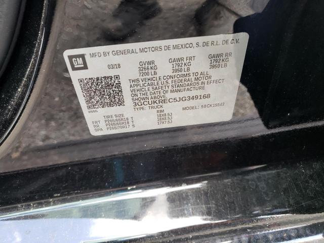 2018 CHEVROLET SILVERADO 3GCUKREC5JG349168