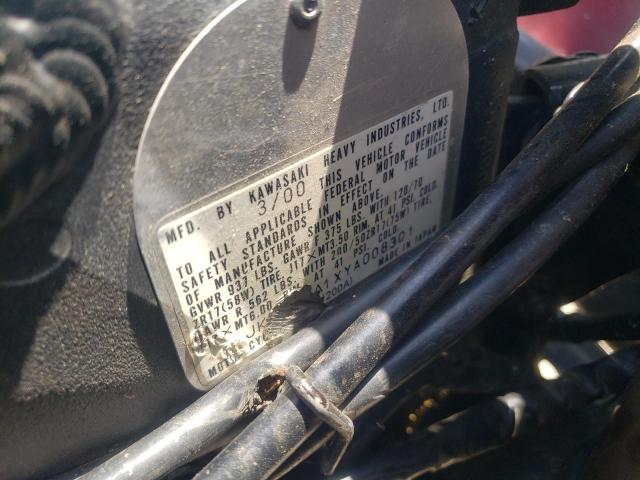 2000 KAWASAKI ZX1200 A1 JKAZX9A1XYA008301