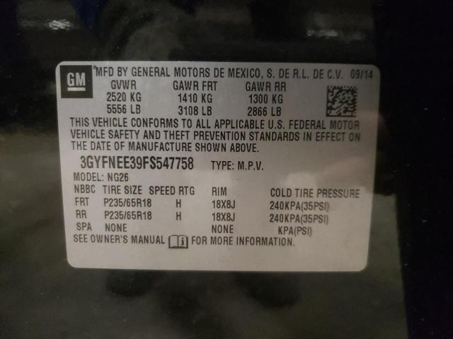 2015 CADILLAC SRX LUXURY 3GYFNEE39FS547758