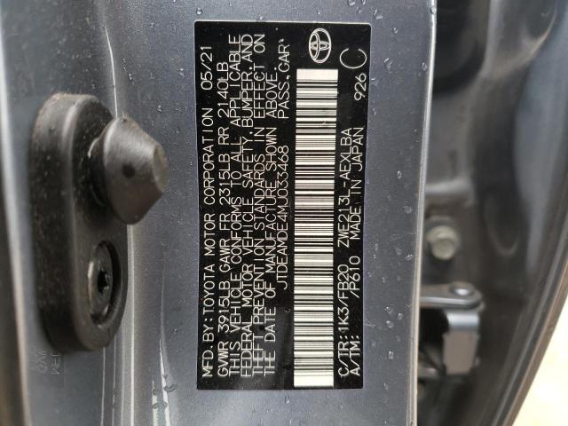 2021 TOYOTA COROLLA LE JTDEAMDE4MJ033468