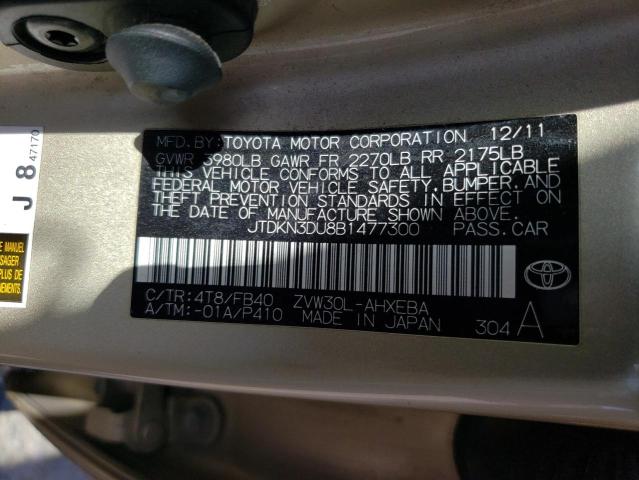 JTDKN3DU8B1477300 Toyota Prius 2011. Фото: 9