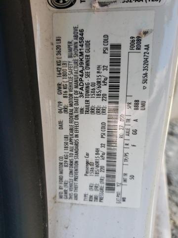 2019 FORD FIESTA S 3FADP4AJ9KM145846