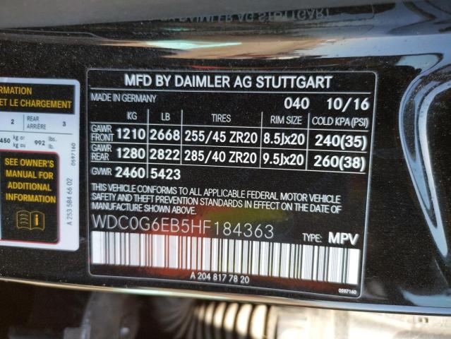 2017 MERCEDES-BENZ GLC 43 4MA WDC0G6EB5HF184363