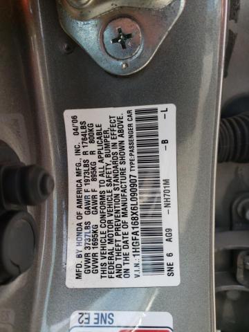 1HGFA168X6L090907 Honda Civic Ex 2006. Фото: 9