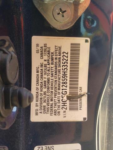 2HGFG12859H535222 Honda Civic Ex 2009. Фото: 9