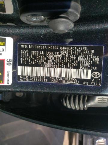 2016 TOYOTA COROLLA L 2T1BURHE9GC743726