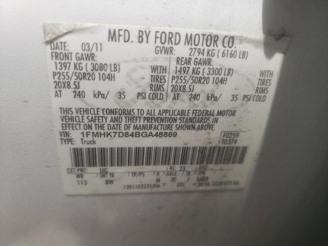 1FMHK7D84BGA48869 Ford Explorer X 2011. Фото: 9