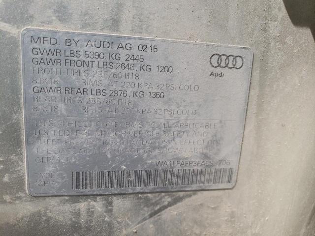 2015 AUDI Q5 PREMIUM WA1LFAFP3FA099206