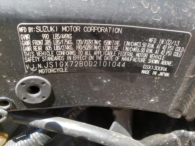 2013 SUZUKI GSX1300 RA JS1GX72B0D2101044  42529722