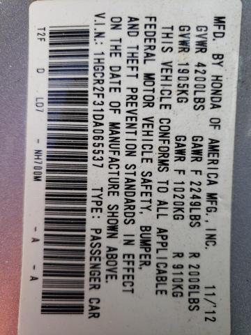 1HGCR2F31DA065537 Honda Accord Lx 2013. Фото: 9