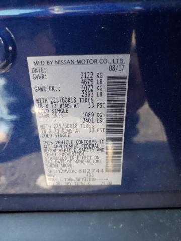 2017 NISSAN ROGUE SV 5N1AT2MV2HC882744
