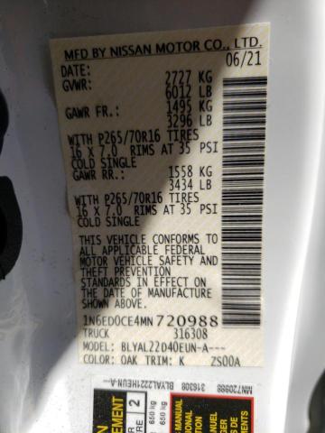 2021 NISSAN FRONTIER S 1N6ED0CE4MN720988