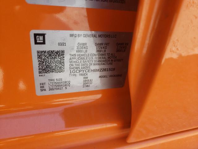 2021 CHEVROLET SILVRDO LT 1GCPYCEH6MZ281519