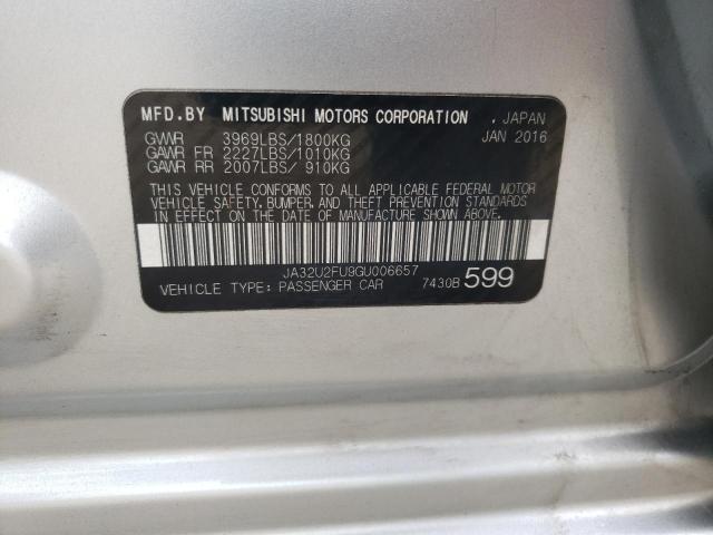 2016 MITSUBISHI LANCER JA32U2FU9GU006657