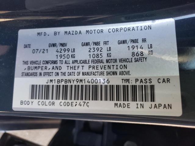 2021 Mazda 3 Premium 2.5L(VIN: JM1BPBNY9M1400136