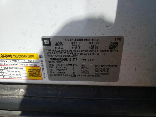 2016 CHEVROLET TRAVERSE L 1GNKRFED9GJ131176