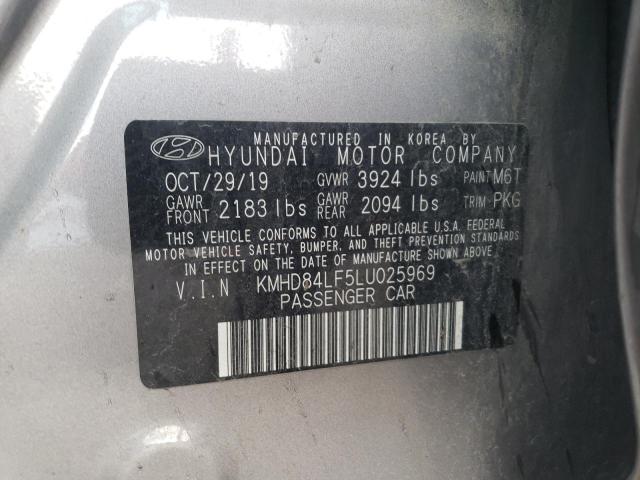 2020 HYUNDAI ELANTRA SE KMHD84LF5LU025969