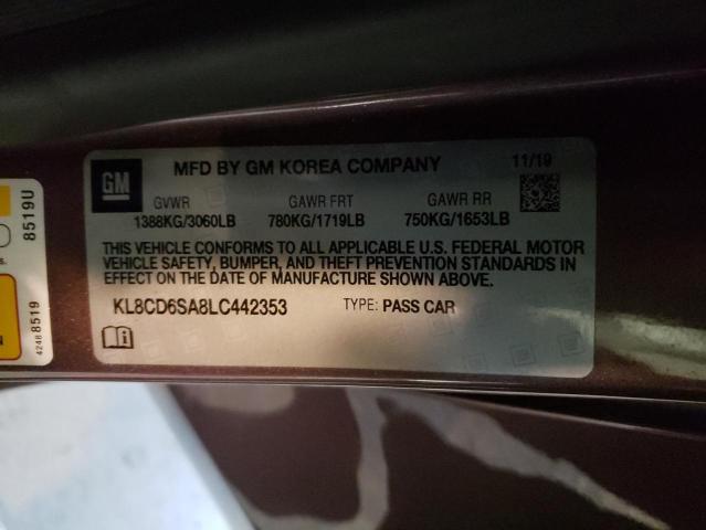 2020 CHEVROLET SPARK 1LT KL8CD6SA8LC442353