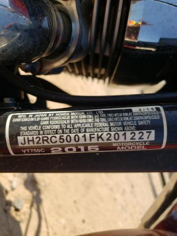 2015 HONDA VT750 C JH2RC5001FK201227