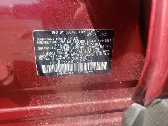 2021 SUBARU FORESTER P JF2SKAJC6MH487280