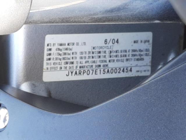2005 YAMAHA FJR1300 JYARP07E15A002454
