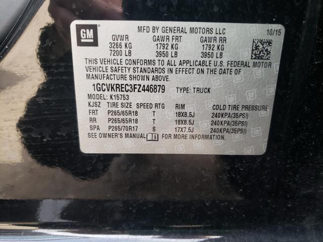 2015 CHEVROLET SILVERADO 1GCVKREC3FZ446879