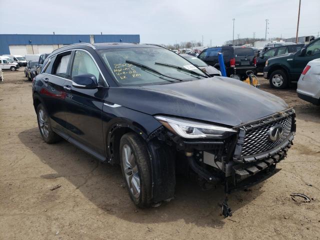 Salvage cars for sale from Copart Woodhaven, MI: 2021 Infiniti QX50 Luxe