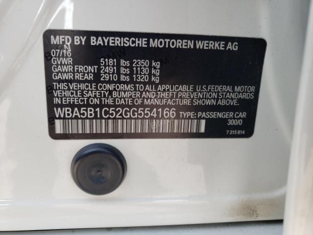 2016 BMW 5 SERIES WBA5B1C52GG554166