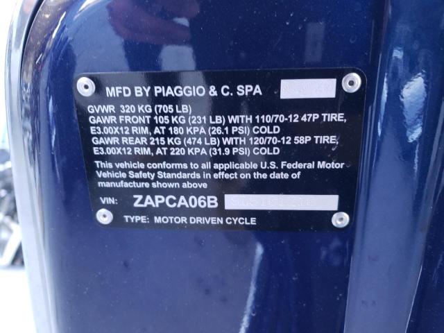 2020 VESPA PRIMAVERA ZAPCA06B9L5101210