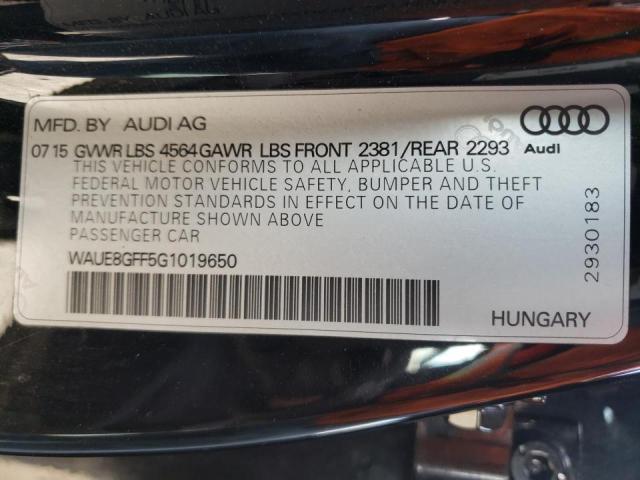 2016 AUDI A3 PREMIUM WAUE8GFF5G1019650
