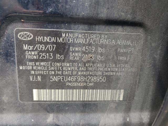 5NPEU46F98H298950 Hyundai Sonata Se 2008. Фото: 9