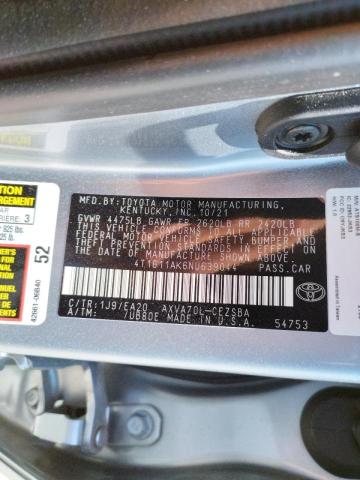 2022 TOYOTA CAMRY SE 4T1G11AK6NU639044