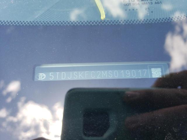 2021 TOYOTA SIENNA XLE 5TDJSKFC2MS019017