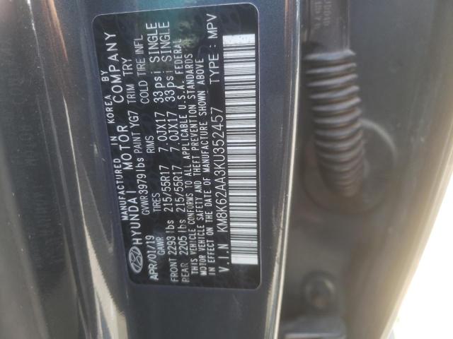 2019 HYUNDAI KONA KM8K62AA3KU352457