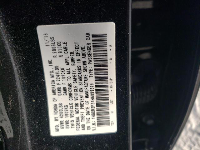 1HGCR2F34HA099879 Honda Accord Lx 2017. Фото: 9