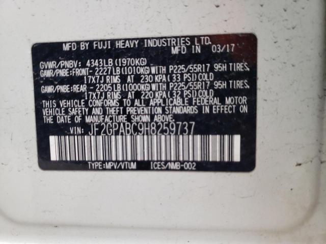2017 SUBARU CROSSTREK JF2GPABC9H8259737