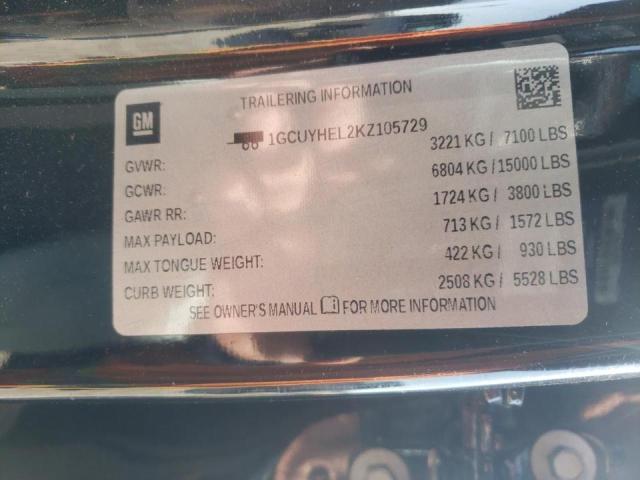 2019 CHEVROLET SILVERADO 1GCUYHEL2KZ105729