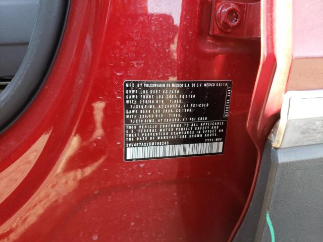 2019 VOLKSWAGEN TIGUAN SEL 3VV4B7AX2KM198243