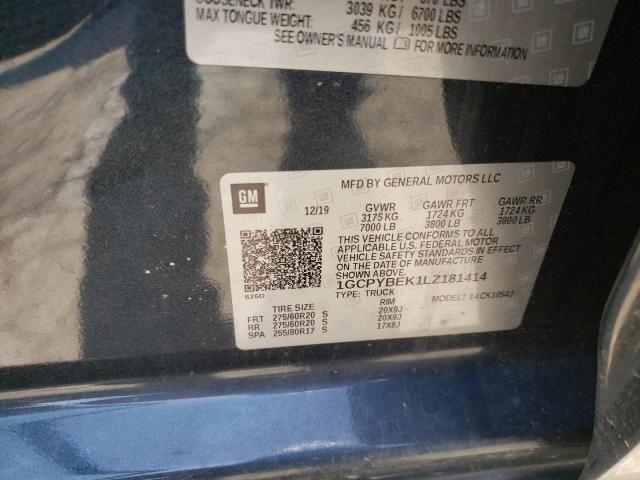 1GCPYBEK1LZ181414 Chevrolet Silverado 2020. Фото: 9