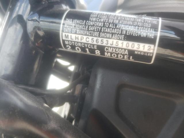 2018 HONDA CMX500 A MLHPC5653J5100312