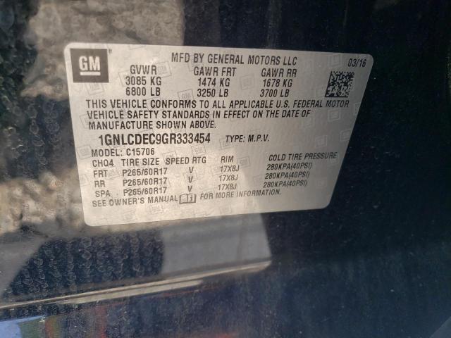 2016 CHEVROLET TAHOE POLI 1GNLCDEC9GR333454