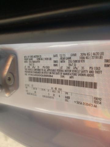 2016 FORD ESCAPE SE 1FMCU0GX0GUB95584