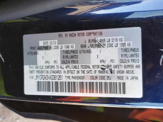 2010 Mazda 5 VIN: JM1CR2W3XA0381261 Lot: 43572892