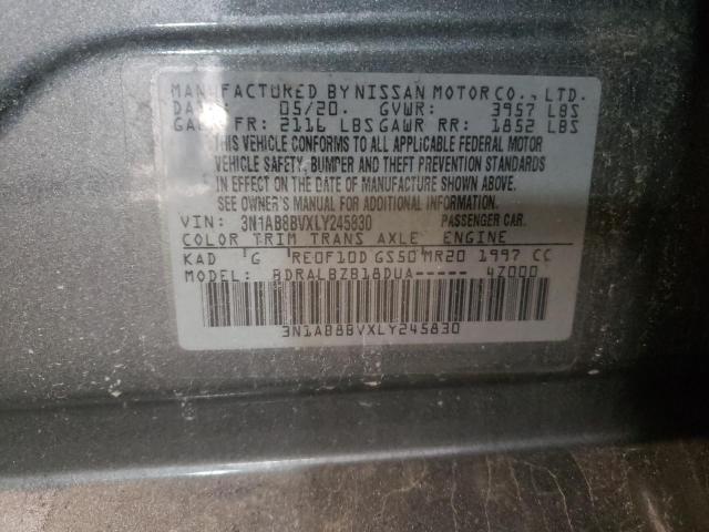 2020 NISSAN SENTRA S 3N1AB8BVXLY245830