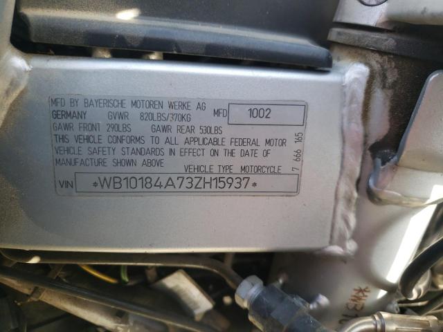 2003 BMW F650 CS WB10184A73ZH15937