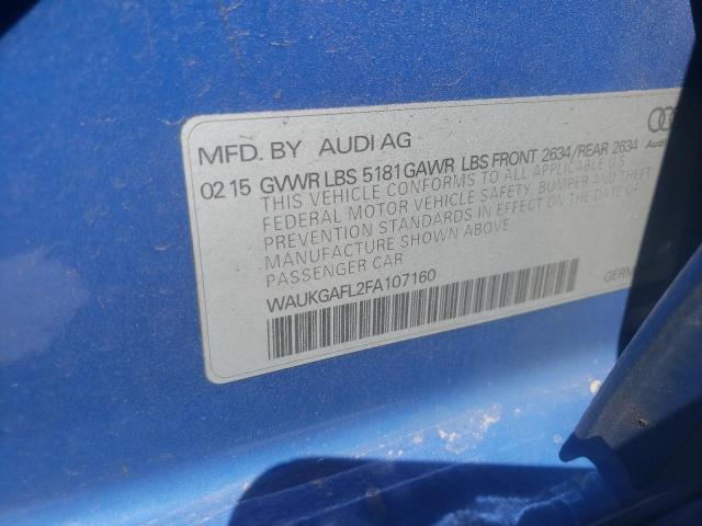 2015 AUDI S4 PRESTIG WAUKGAFL2FA107160