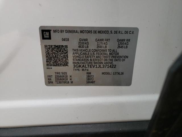 3GKALTEV1JL371422 Gmc Terrain Sl 2018. Фото: 9