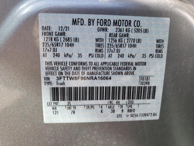 2022 FORD MAVERICK X 3FTTW8F96NRA16064