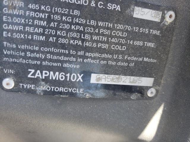 2010 PIAGGIO MP3 500 ZAPM610X8A5002195