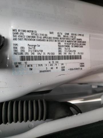 2016 FORD FOCUS SE 1FADP3K25GL281806